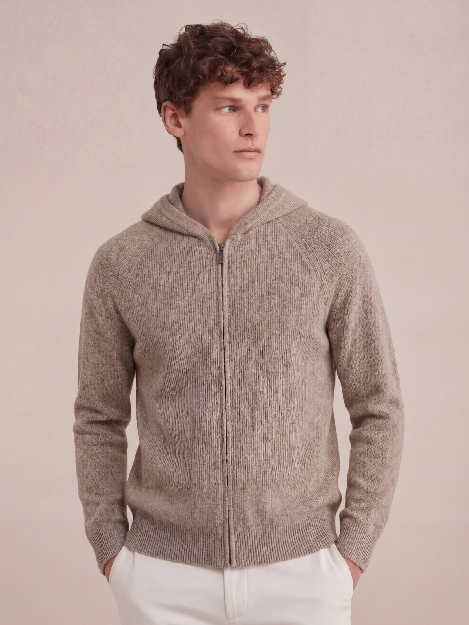 Cortina Knit Hoodie Brown