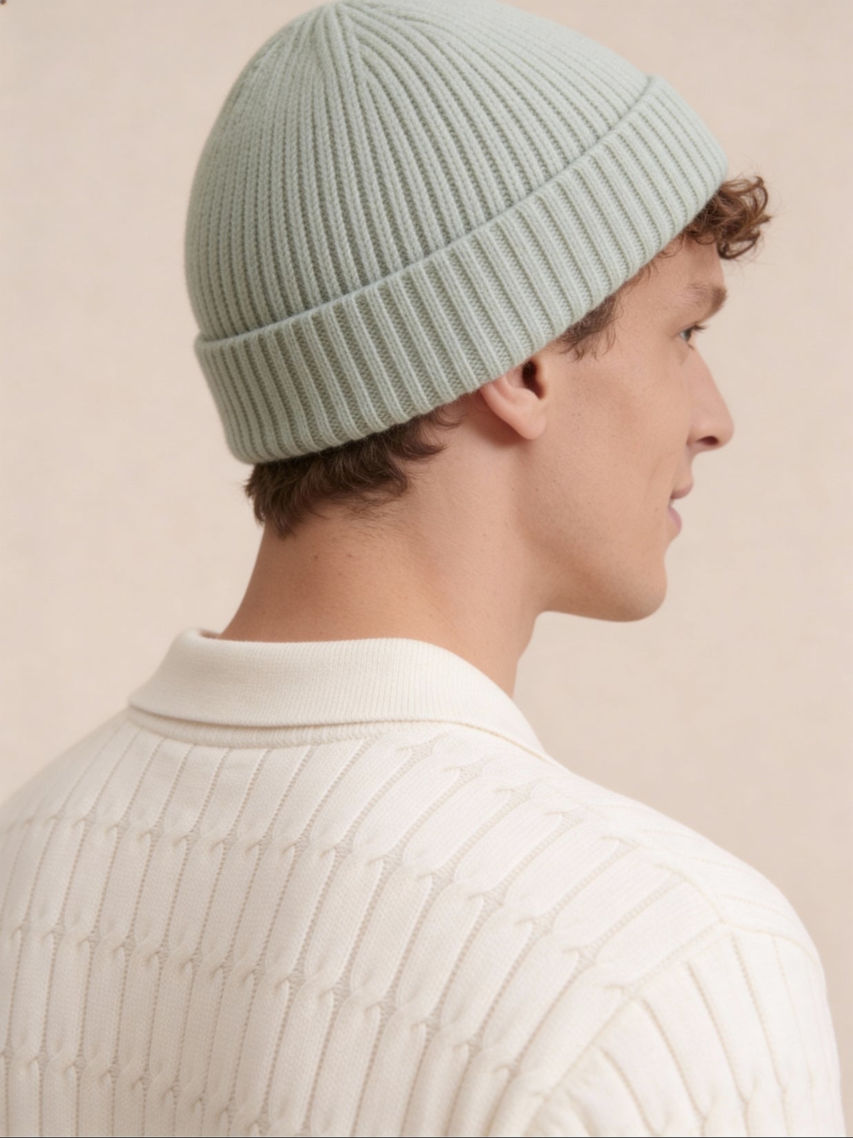 Cashmere Light Green Hat