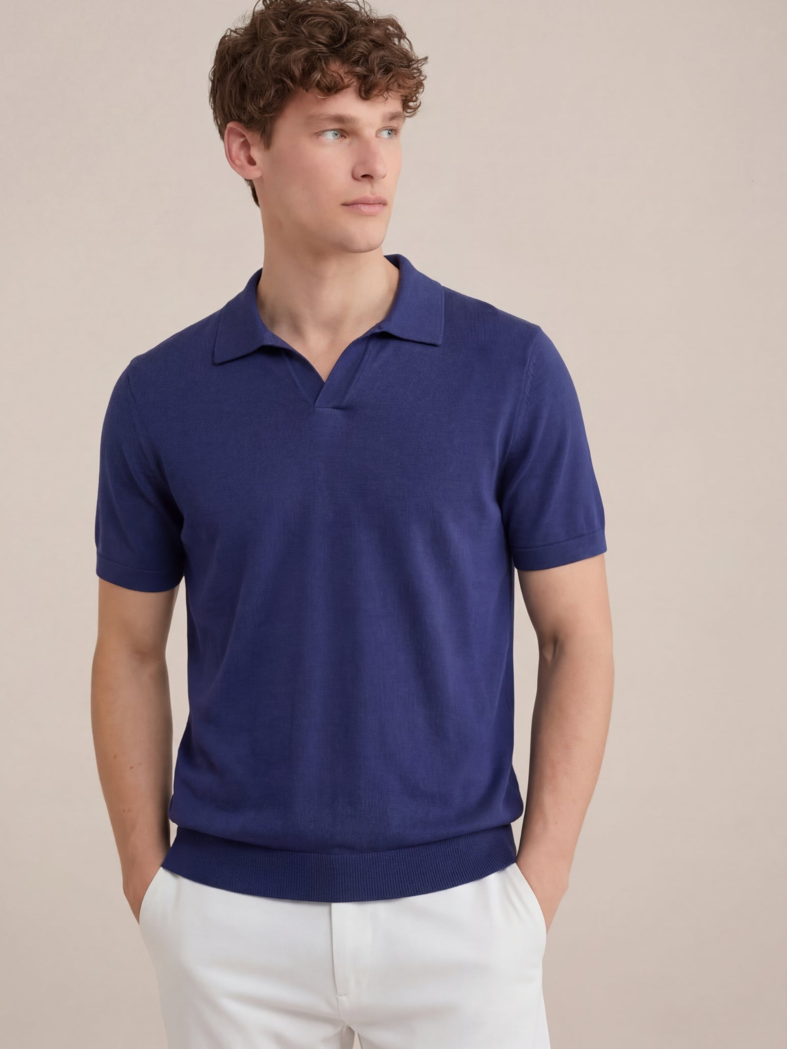 Brera Knit Polo Blue