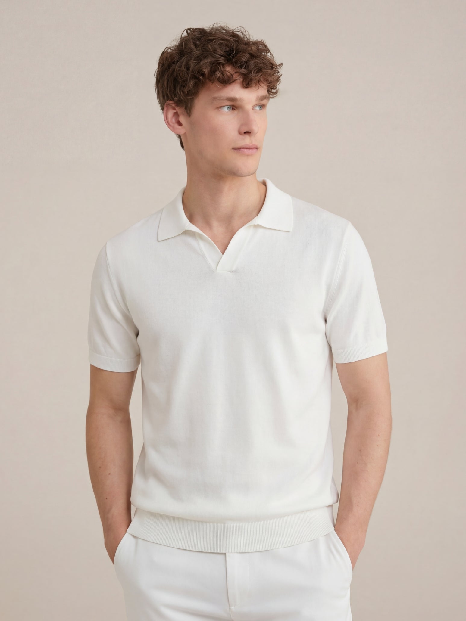 Brera Knit Polo White