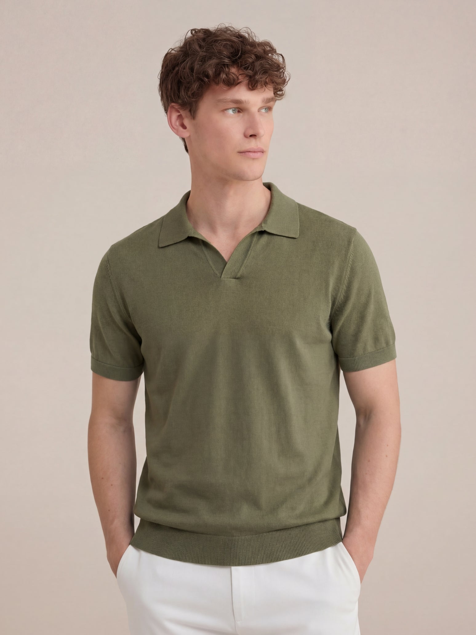 Brera Knit Polo Green