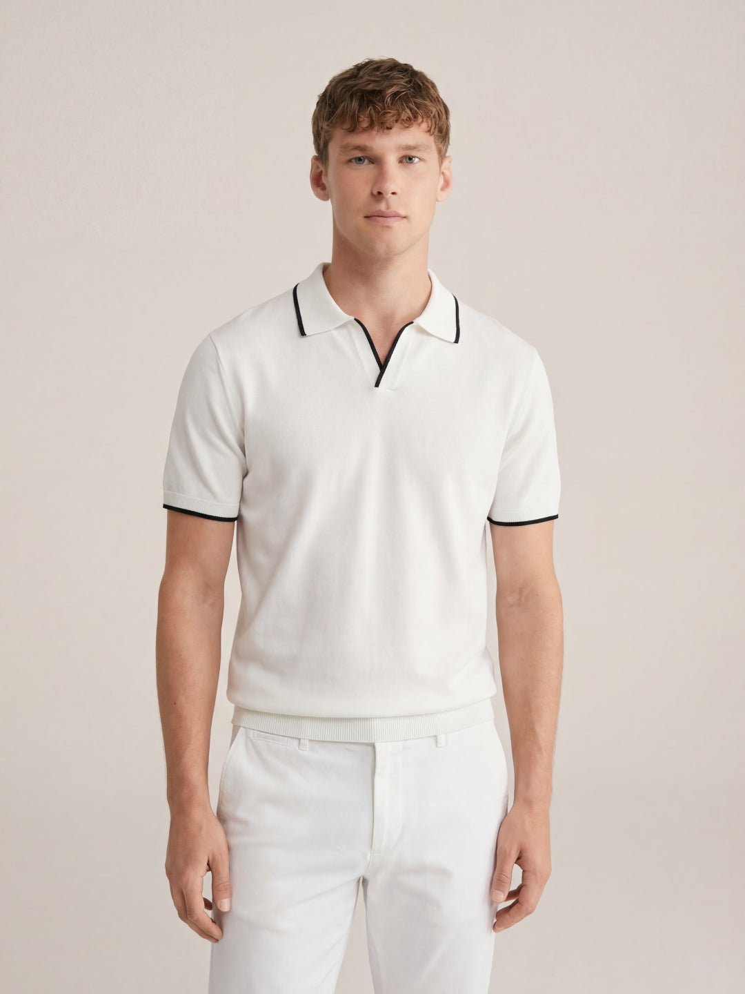 Paraggi Knit Polo White
