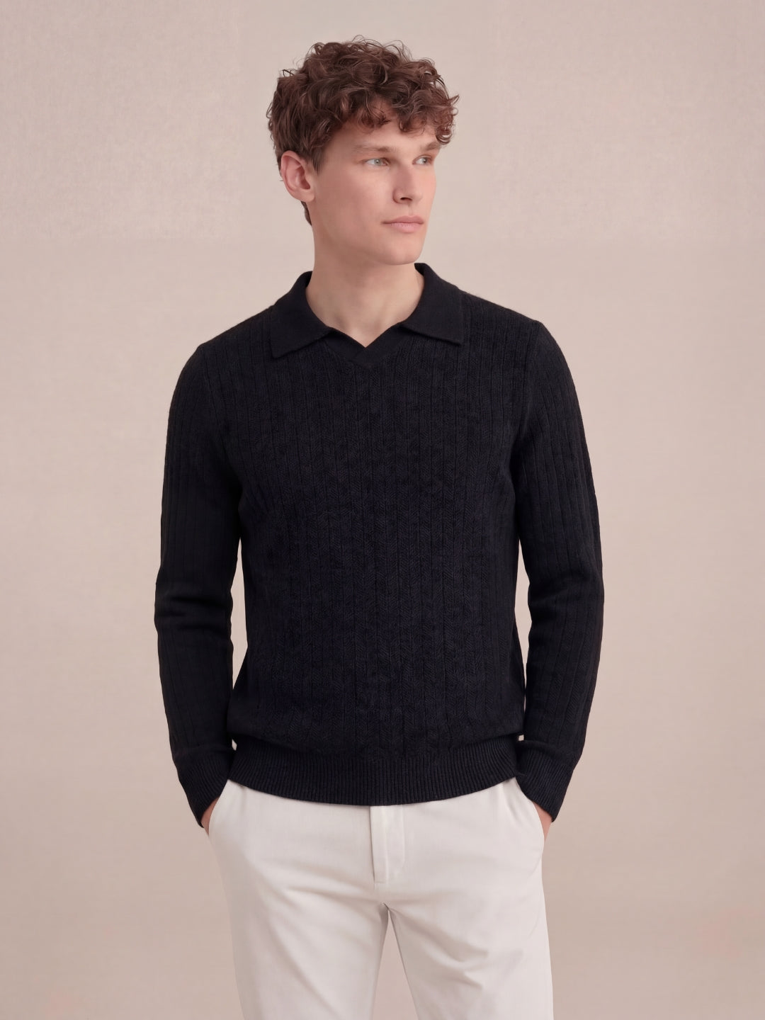 Milano Knit Polo Black