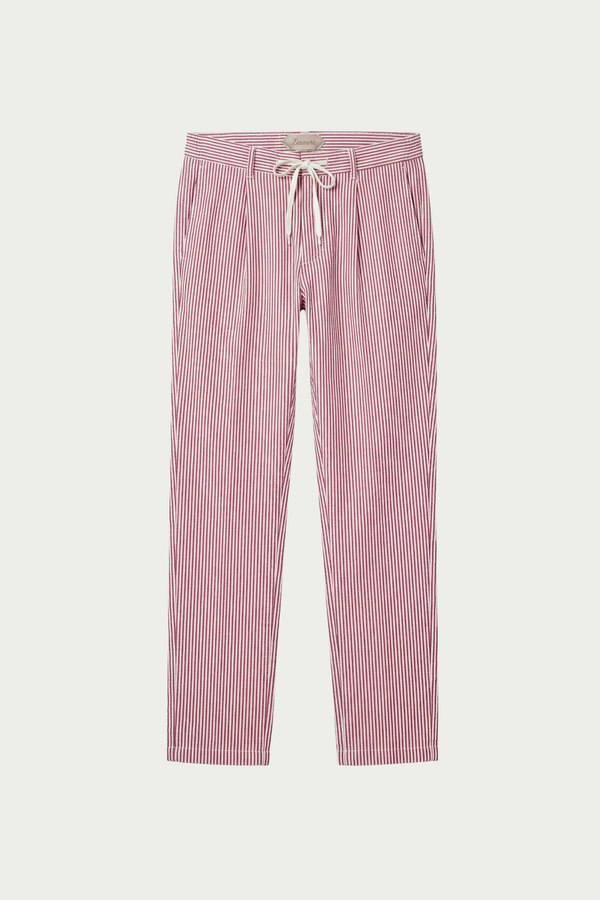 Seersucker Trousers Red