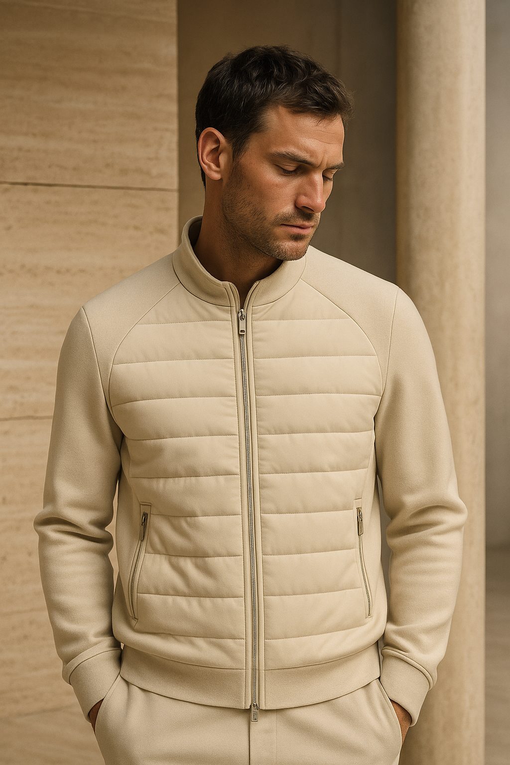 Bellori Wool Padded Jacket Ivory 4