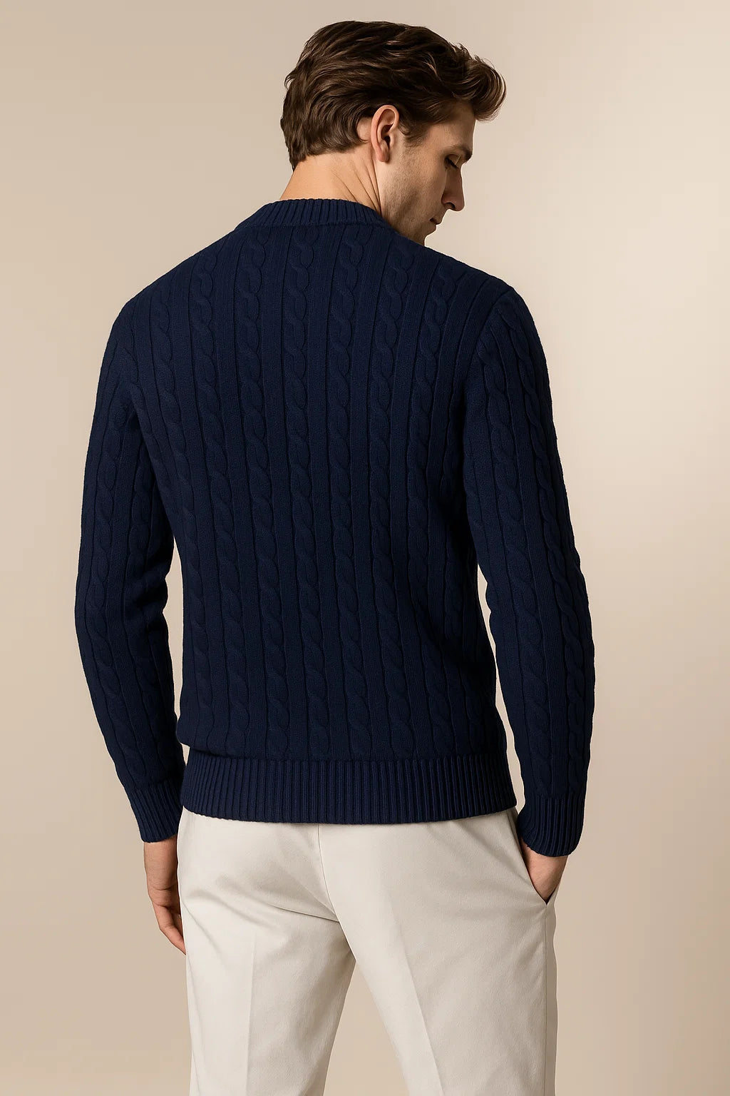 Como Cashmere Knit Navy 4