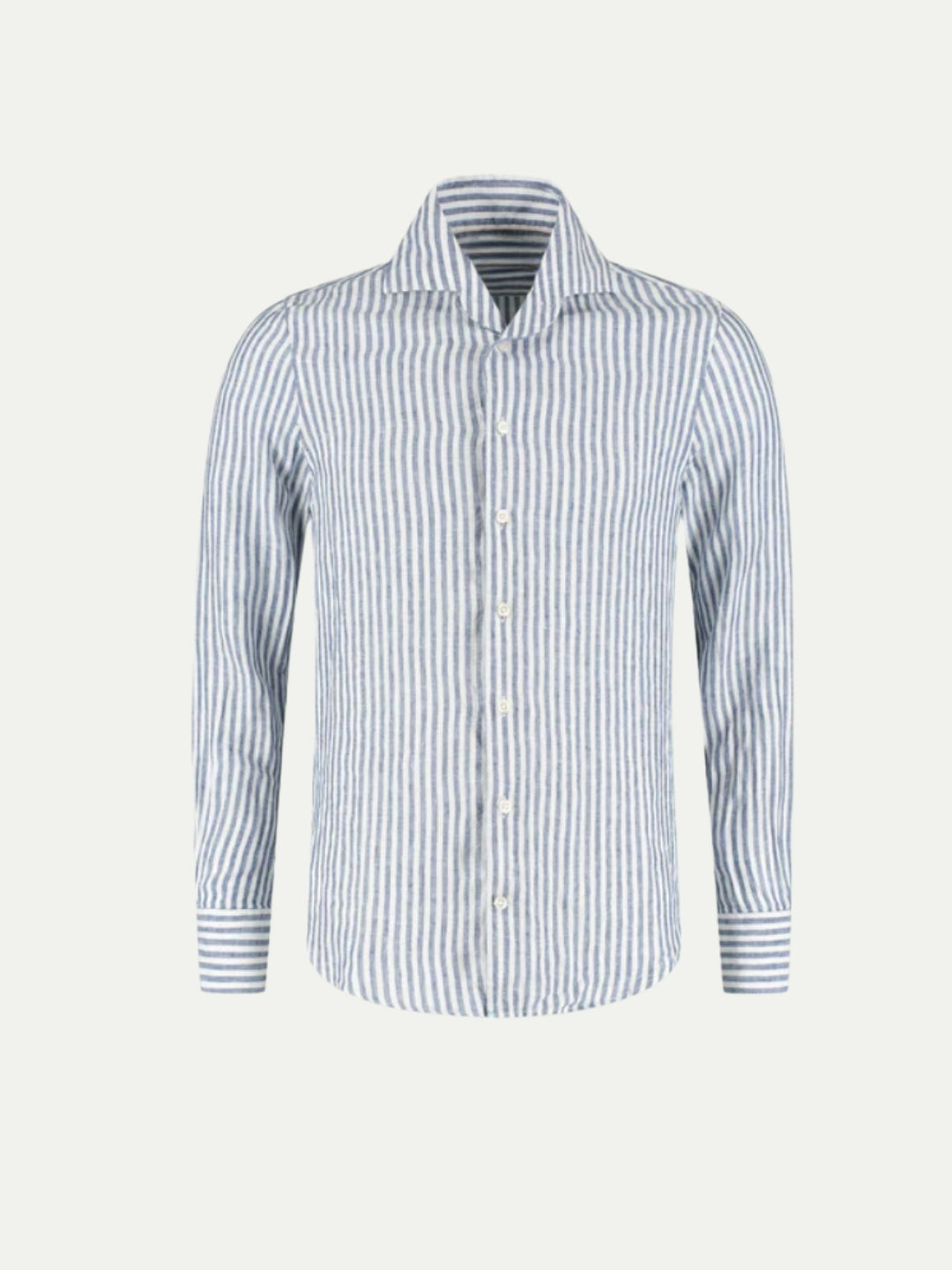 Linen Seaside Shirt Stripe Navy