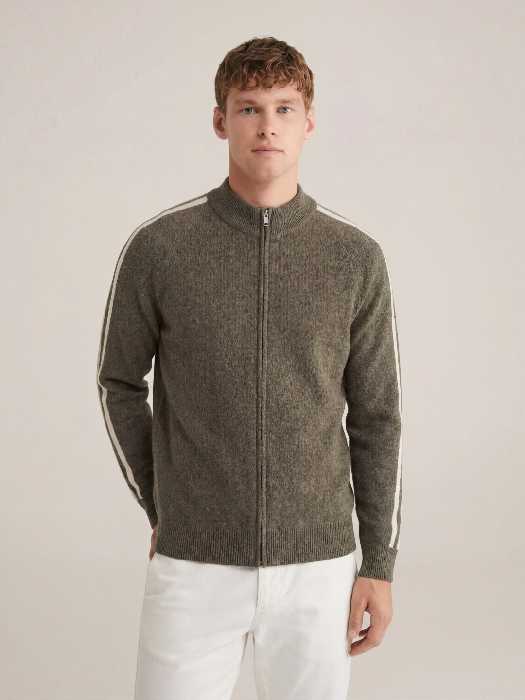 Monza Full-Zip Knit Green