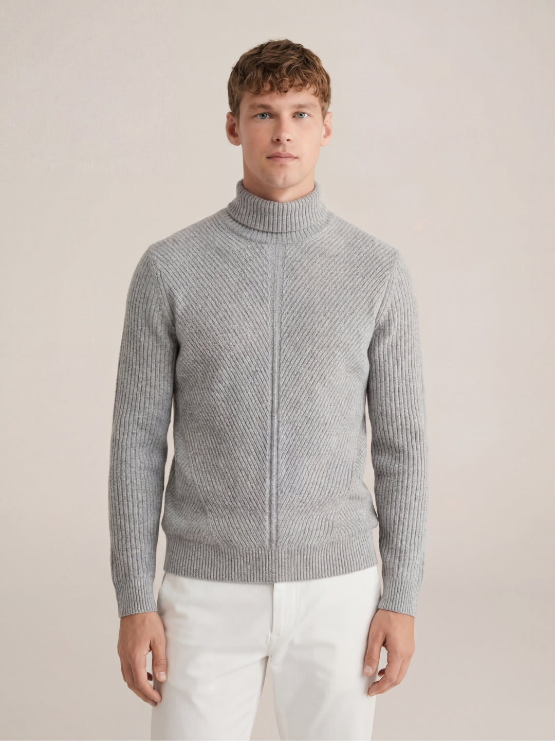 Taormina Wool Turtleneck Grey