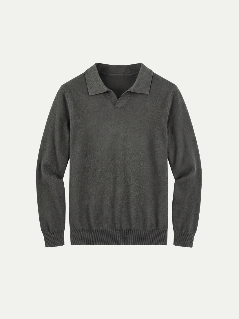 Venturi Knit Polo Dark Grey
