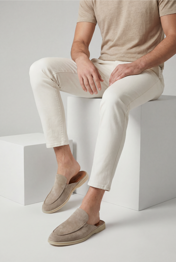 Yacht Suède Mule Light Gray