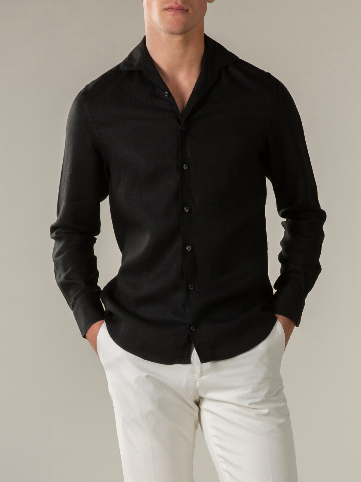 Linen Seaside Shirt Black