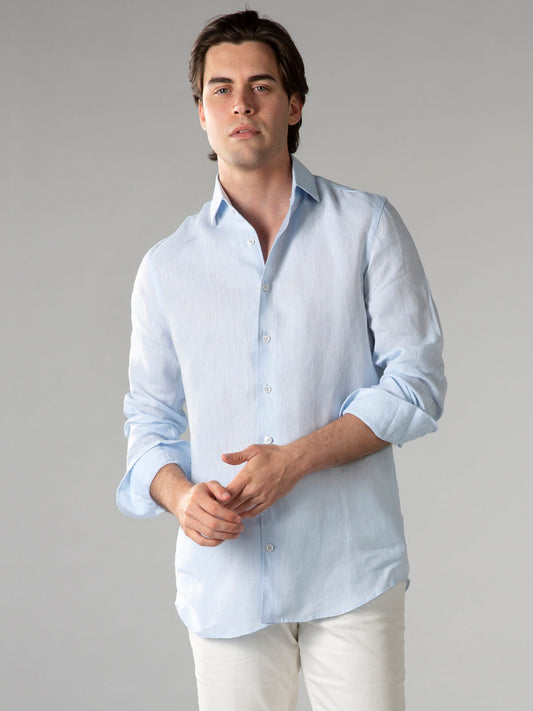 Linen Seaside Shirt Light Blue