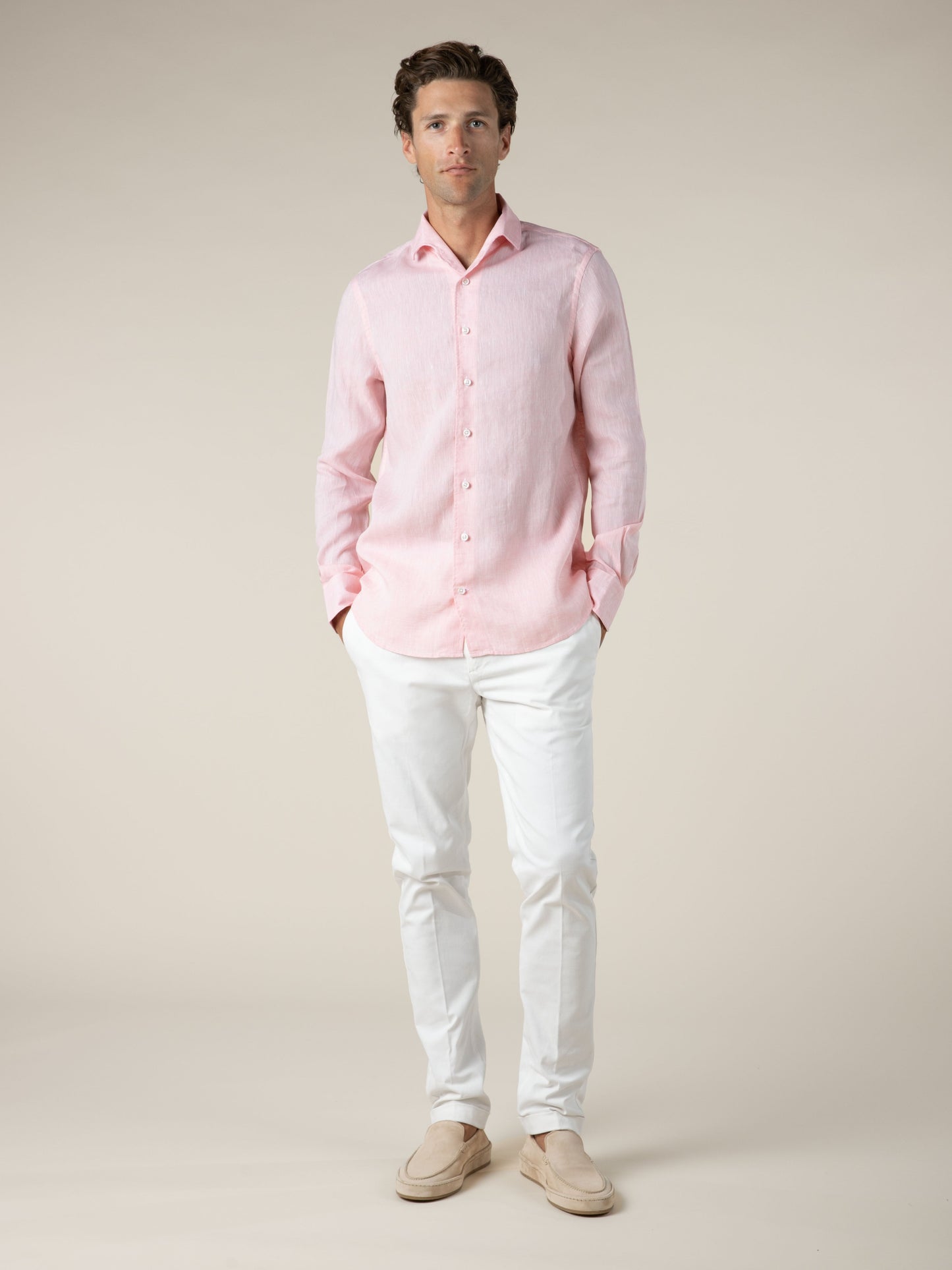 Linen Seaside Shirt Light Pink