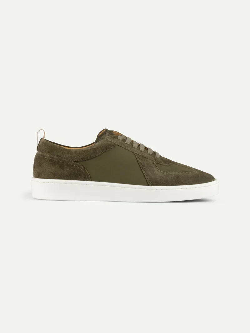 Amalfi Suede Sneaker Olive Green