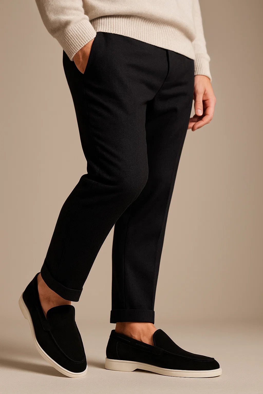 Classic Suède Loafer Black