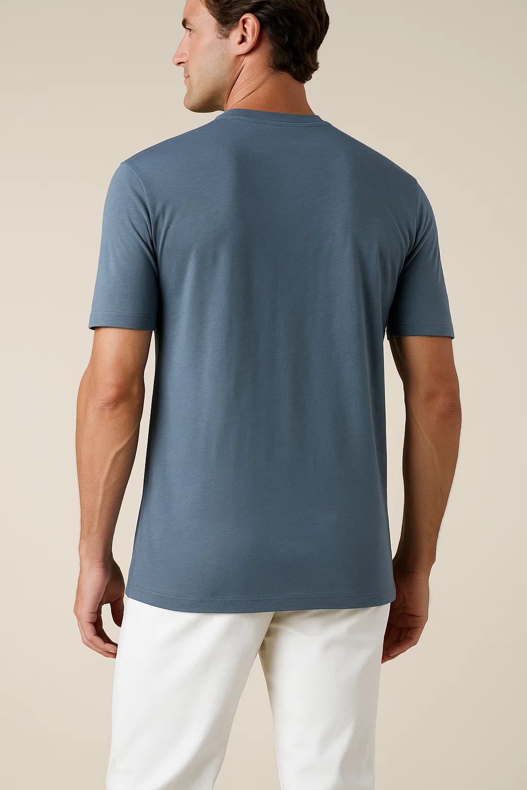 Linen City T-shirt Steel Blue