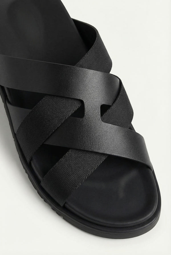 Amalfi Leather Sandal Black