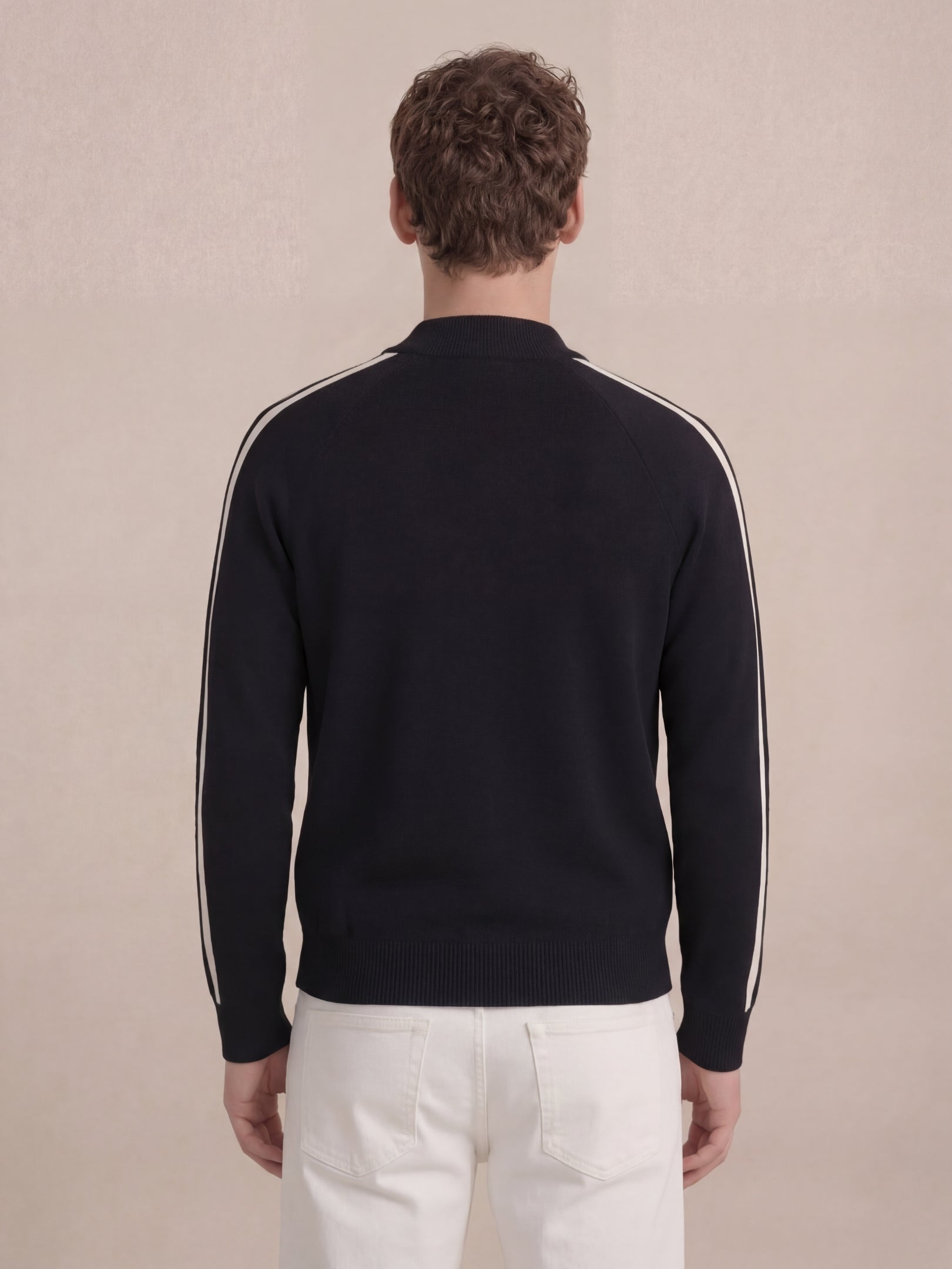 Monza Full-Zip Knit Black