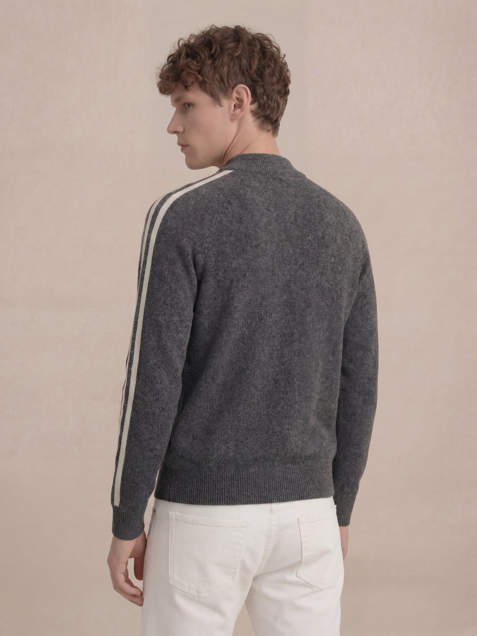 Monza Full-Zip Knit Dark Grey