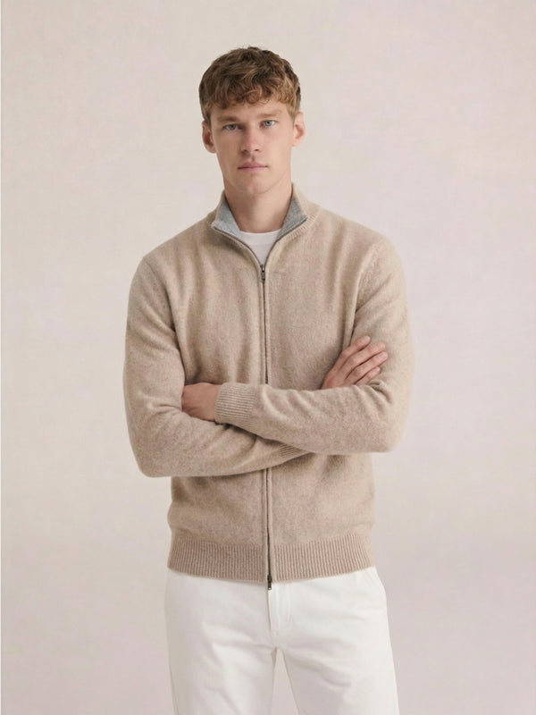 Sorrento Full-Zip Knit Beige
