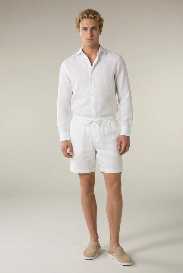 Portofino Linen Short White