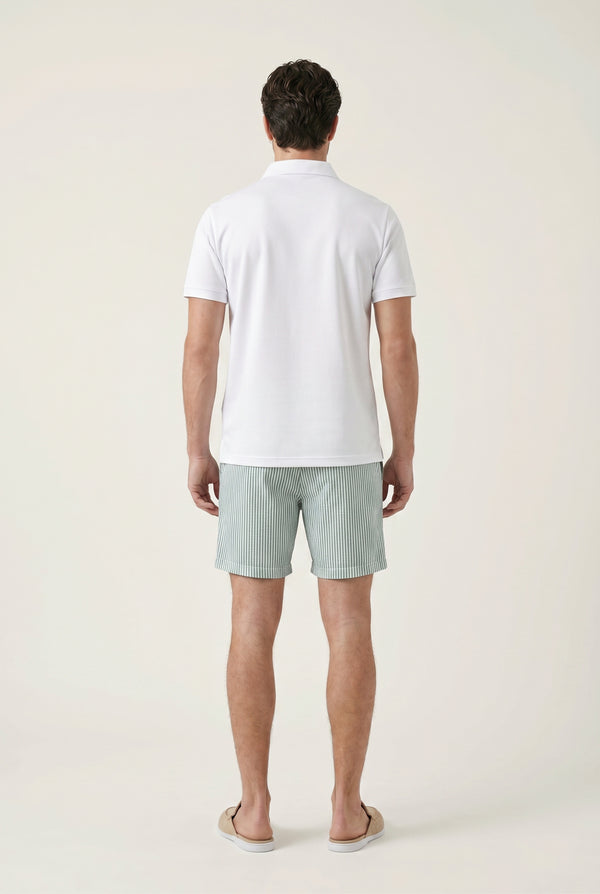 Amalfi Swim Short Green/White Stripe