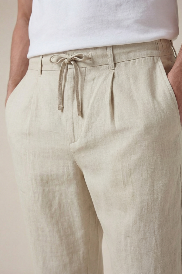 Amalfi Linen Trousers Beige