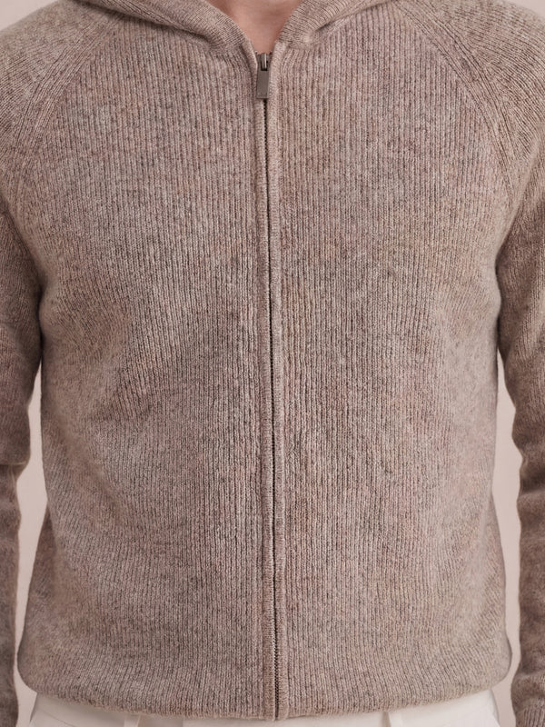 Cortina Knit Hoodie Brown