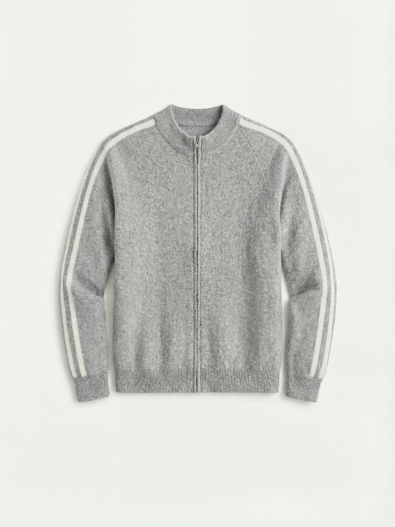 Monza Full-Zip Knit Grey