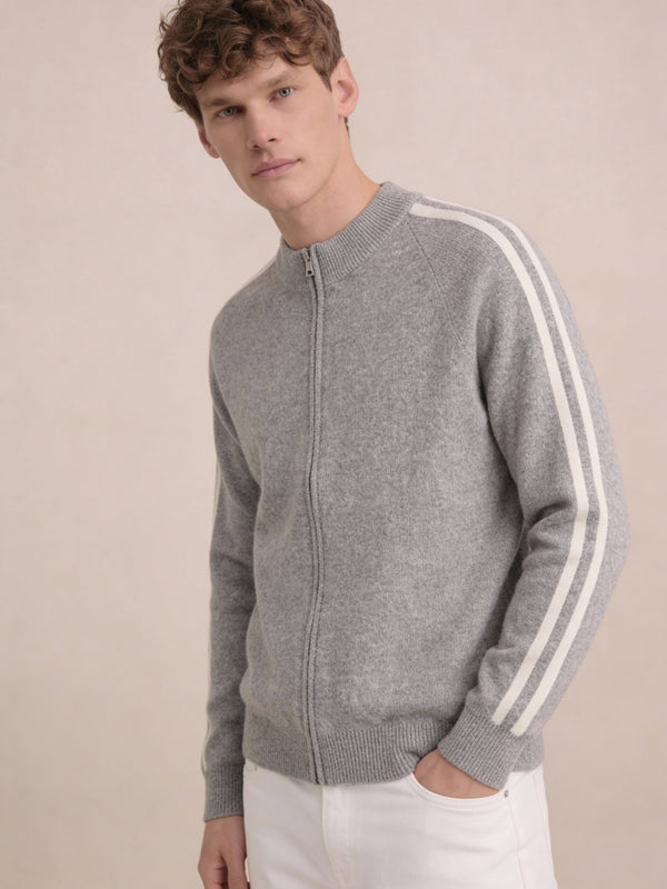 Monza Full-Zip Knit Grey