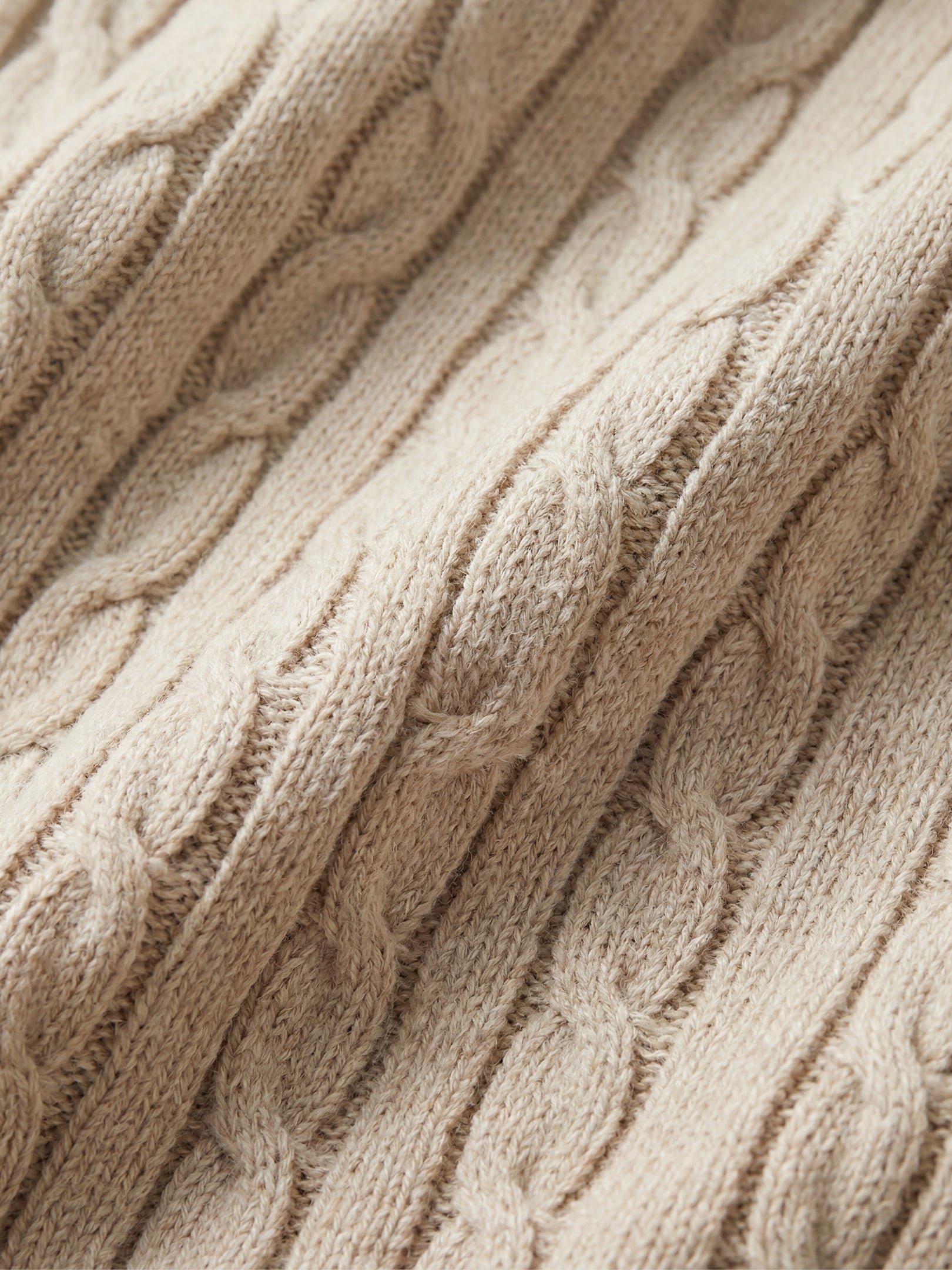 Nerano Cable Knit T-Shirt Beige