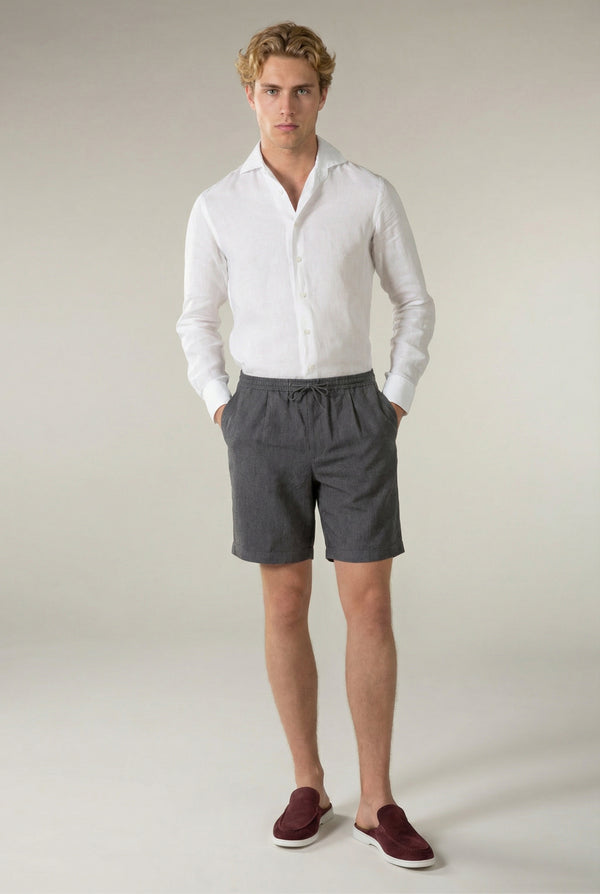 Portofino Linen Short Grey