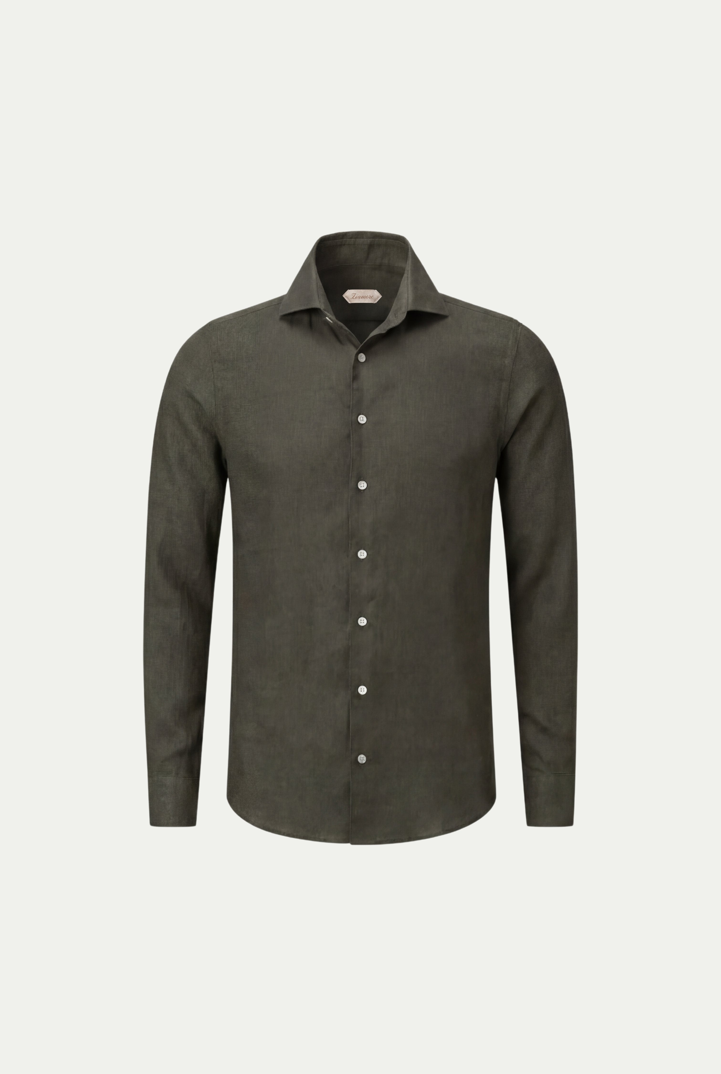 Amalfi Long Sleeve Linen Shirt Olive