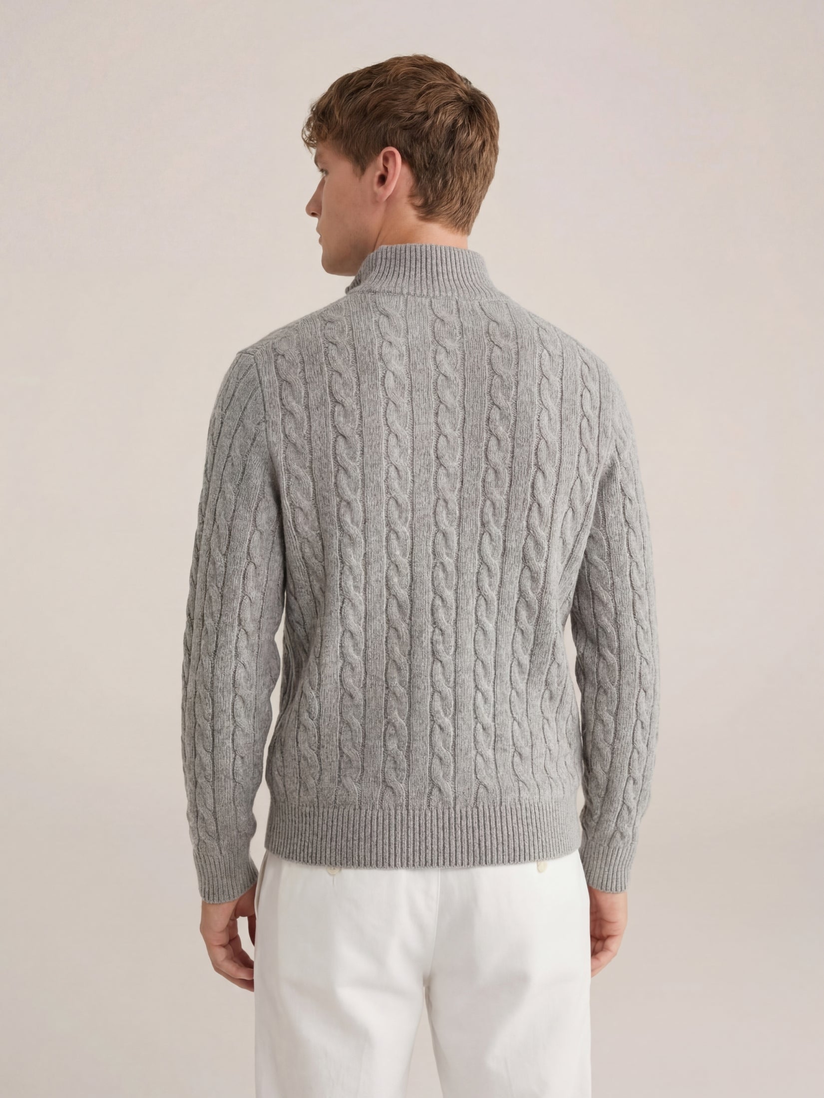 Corsaro Halve-Zip Wool Sweater Grey