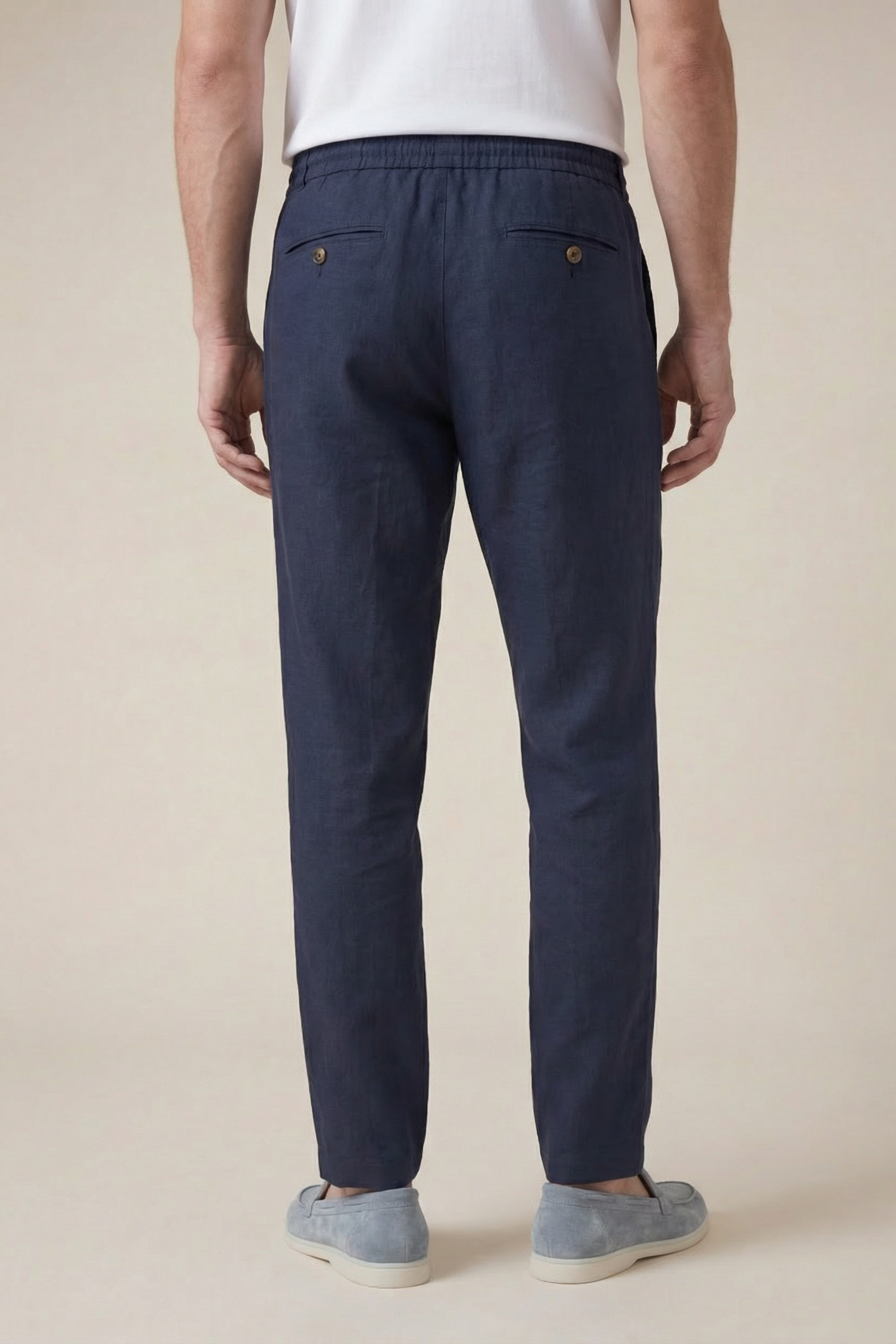 Amalfi Linen Trousers Navy