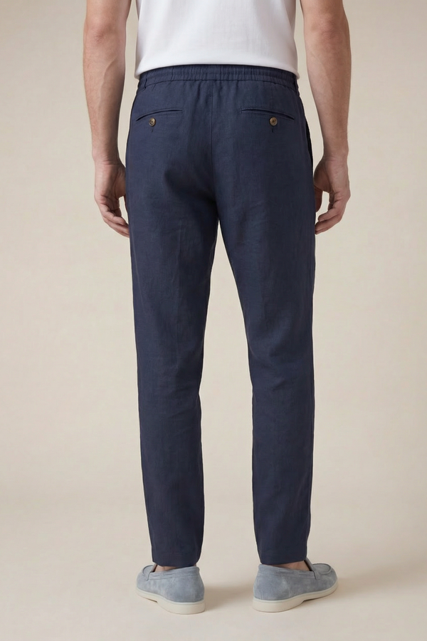 Amalfi Linen Trousers Navy