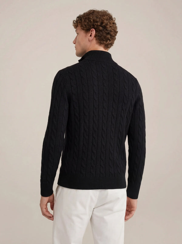 Corsaro Halve-Zip Wool Sweater Black