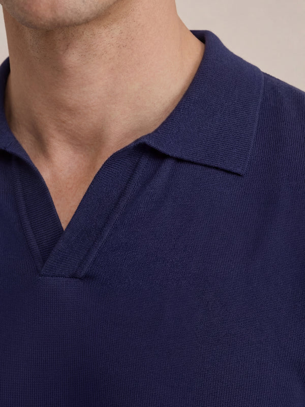 Brera Knit Polo Blue
