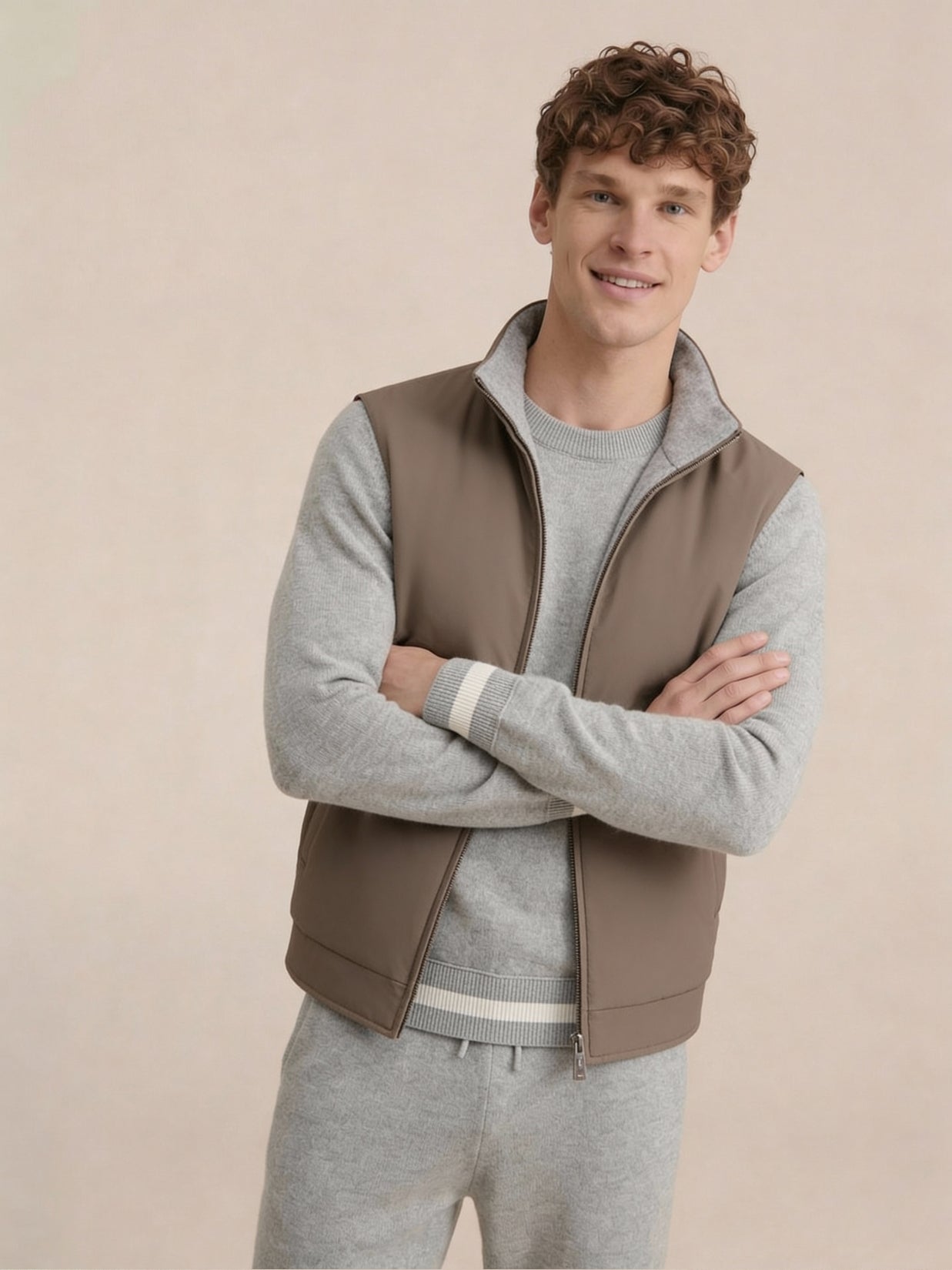 Reversible Resort Body Warmer Ash Grey