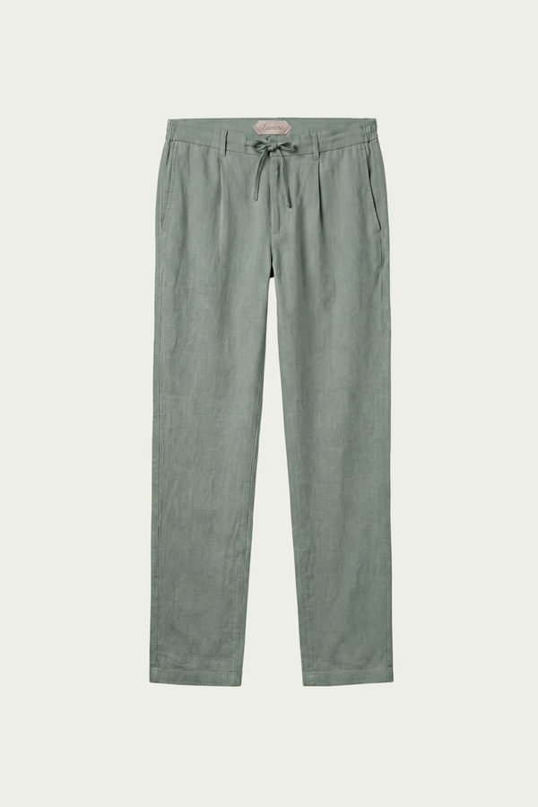 Amalfi Linen Trousers Olive Green