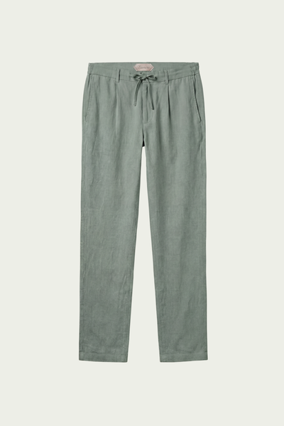 Amalfi Linen Trousers Olive Green