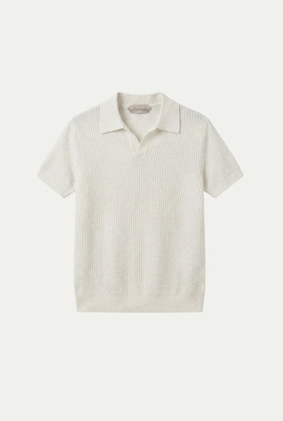 Ravello Knit Polo Cream