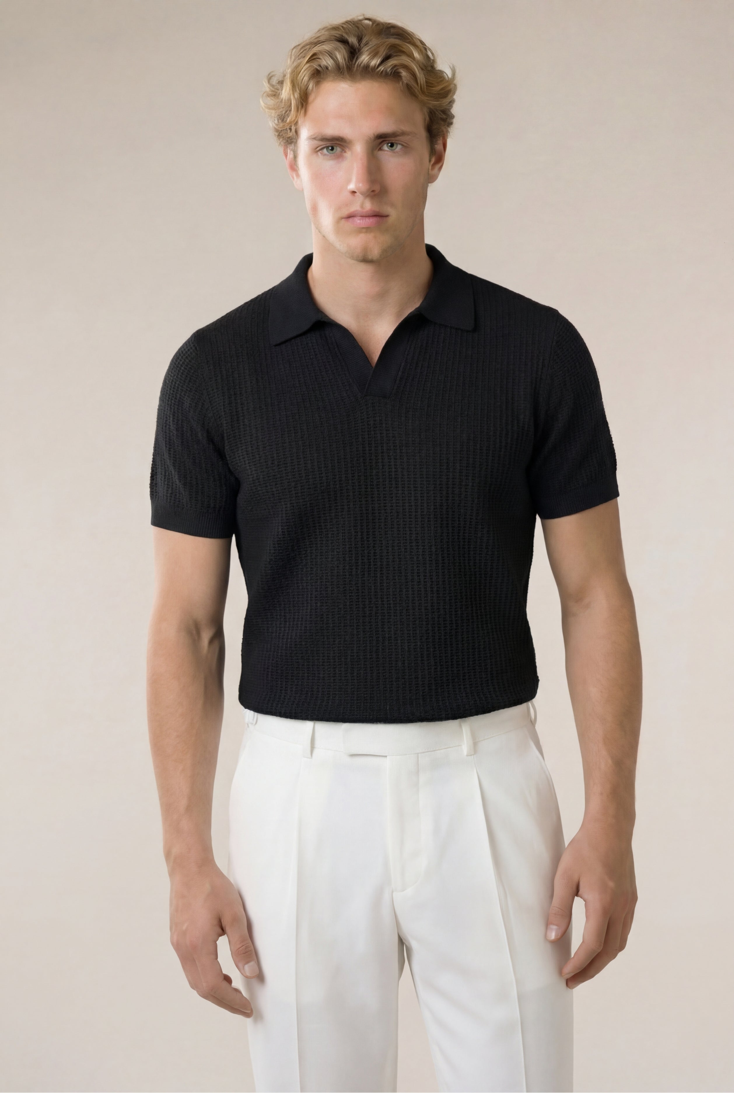 Ravello Knit Polo Forest Green