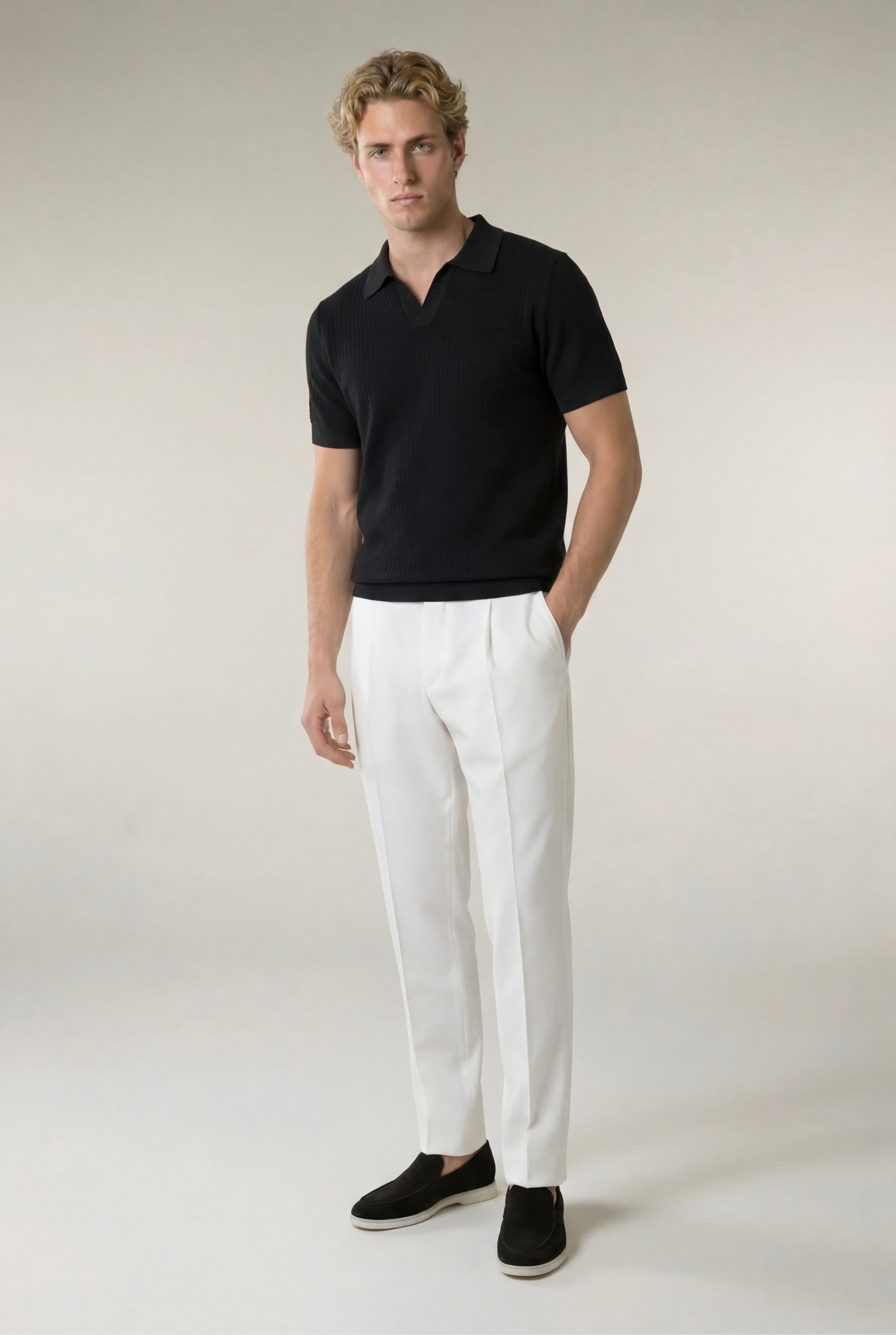 Ravello Knit Polo Forest Green