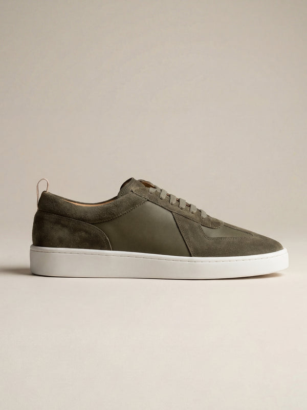 Amalfi Suede Sneaker Army Olive Green