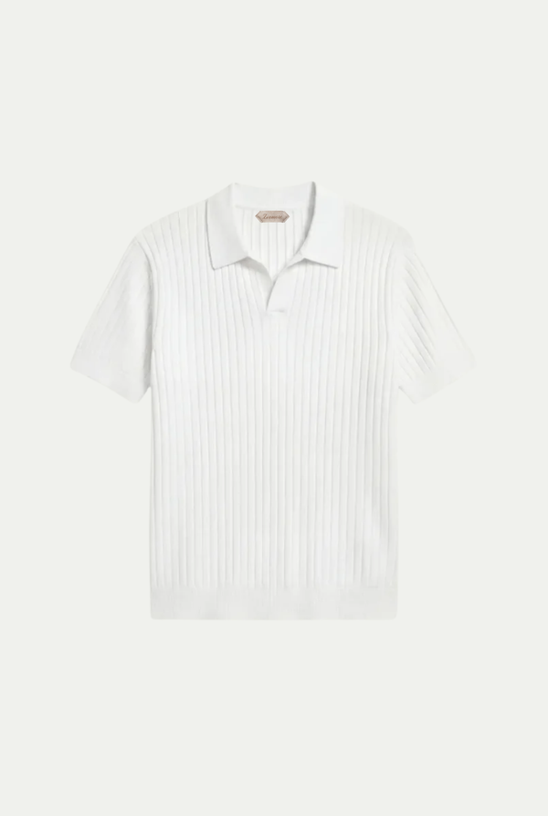 Capri Knit Polo White