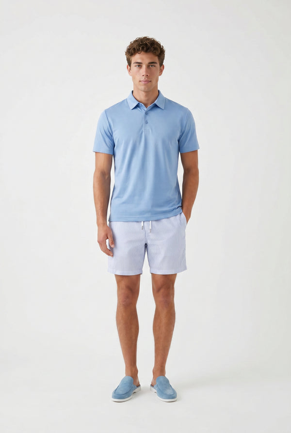 Amalfi Swim Short Blue/White Stripe