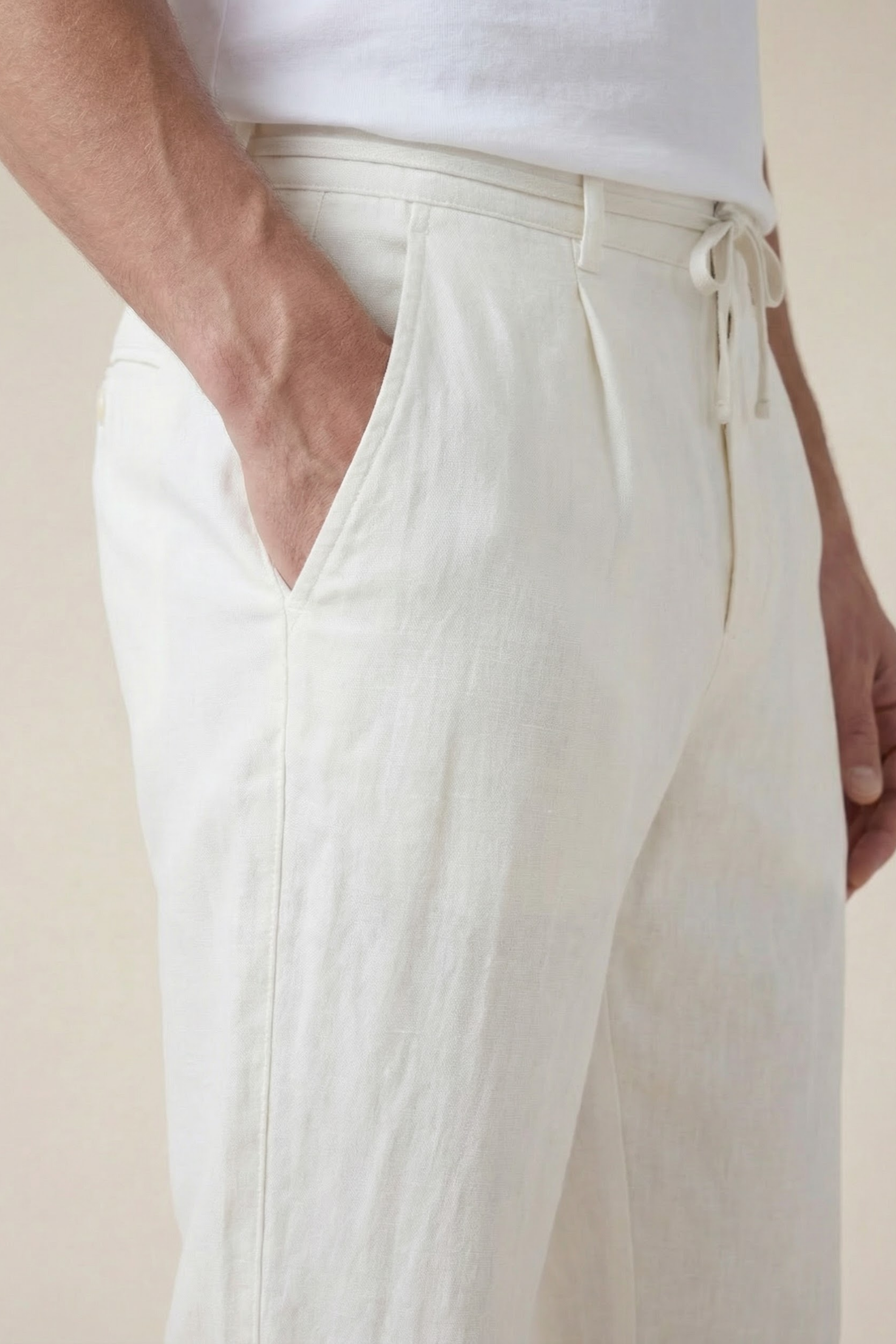 Amalfi Linen Trousers White