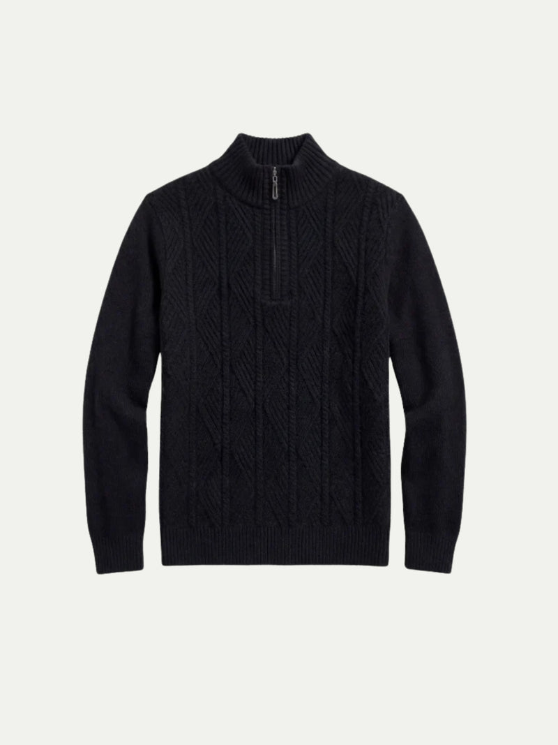 Argentario Half-Zip Knit Black